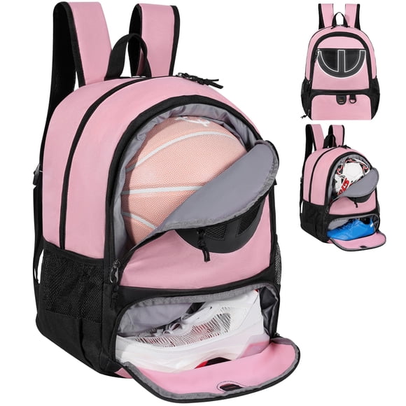 Mochila TRAILKICKER 30L con compartimento para balón y zapatos, rosa
