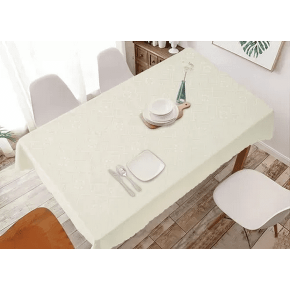 Mantel redondo 180x180 color crudo