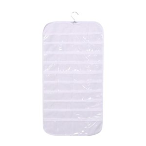 Ioensy - Organizador Colgante De Joyas Para Mujer De Doble Cara Para Almacenamiento De Anillos Y Pulseras, Color Blanco