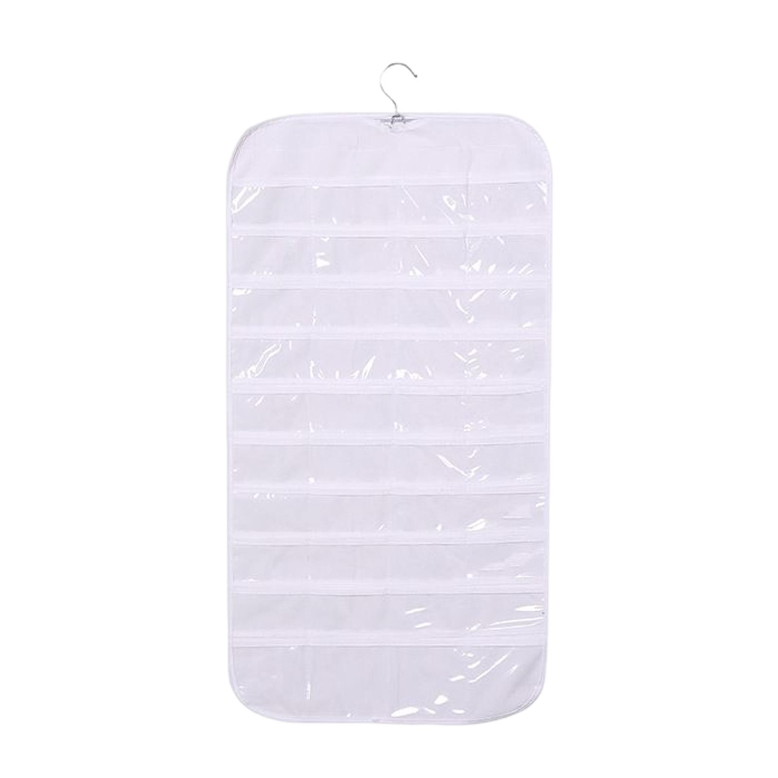 Ioensy - Organizador Colgante De Joyas Para Mujer De Doble Cara Para Almacenamiento De Anillos Y Pulseras, Color Blanco