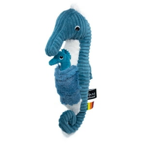 Les Ptipotos - Peluche Caballito De Mar Papadou Papá Y Bebé - Azul