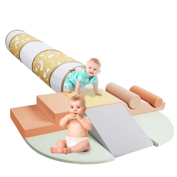 Set De Juguetes Para Escalar De 9 Piezas Con Túnel Para Gatear