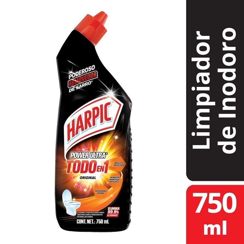 Harpic - Gel Limpiador Desinfectante Para Inodoros Max Power Original Botella
