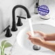 thumbnail image 2 of Grifera para baño Hurran Negra Mate 3 Agujeros 8in Acero Inoxidable, 2 of 3