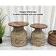 thumbnail image 3 of Mesa De Centro Auxiliar Tejida Bambu Madera Decoración 50cm Marrón, 3 of 3