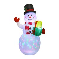 Magideal - Inflables Navideños Iluminados Con Muñeco De Nieve De 5 Pies Para Decoración Navideña Para Patio Trasero Y Césped