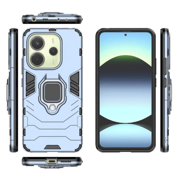 FOXDOCK Funda Antigolpes para Xiaomi Redmi Note 14 4G – Protección Total con Soporte y Diseño Robusto