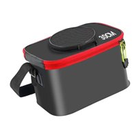 Ioensy - Cubo De Pesca Plegable Multifunción Con Correa Para Jardinería, Picnic, Senderismo, Negro, 30 X 20 X 20 Cm