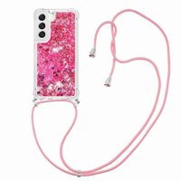 Funda Foxdock Para Samsung Galaxy S22 Plus Con Cuerda Ajustable, Brillo Líquido, Protección Antigolpes Y Lente – Ideal Para Regalo