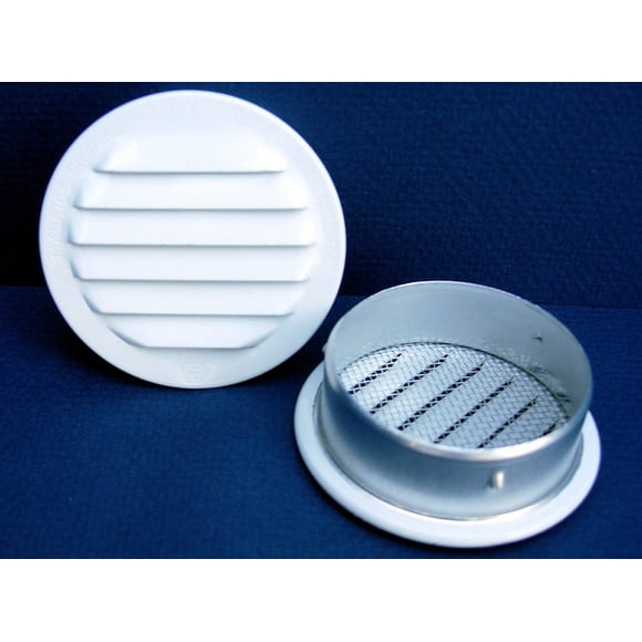 Rejilla de ventilación Maurice Franklin Louver de aluminio blanco de 2" - paquete de 6