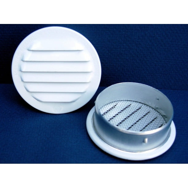 Rejilla de ventilación Maurice Franklin Louver de aluminio blanco de 2" - paquete de 6