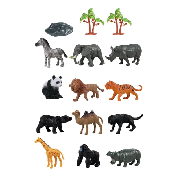 Figuras De Juguete De Animales, Minifiguras De Animales Realistas De Tubo Para Fiesta Temática, Animales Salvajes