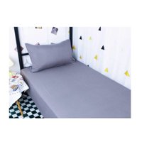 Genérico - Juego De Sábanas 1 Plaza 144 Hilos - Gris