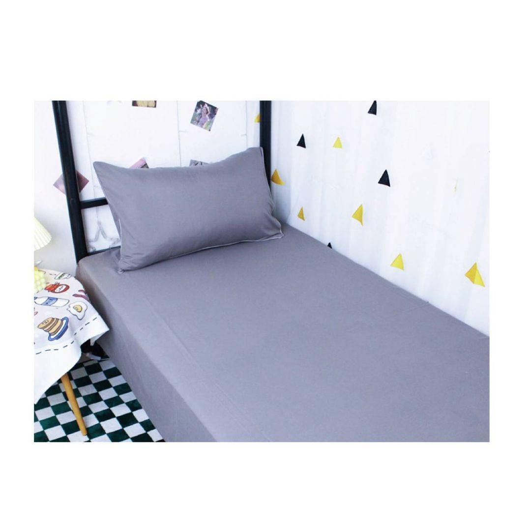 Genérico - Juego De Sábanas 1 Plaza 144 Hilos - Gris