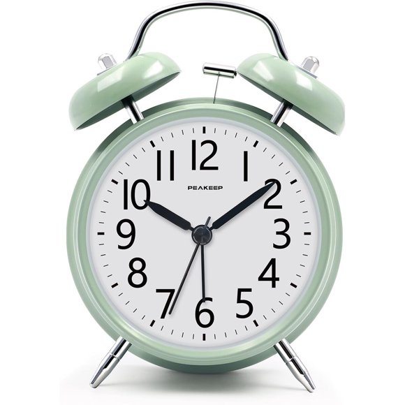 Peakeep Loud Battery Alarm Clock for Heavy Sleepers Adults K