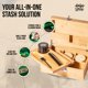 thumbnail image 3 of Caja de almacenamiento HASHSTASH The OG Large Bamboo con candado y accesorios, 3 of 8
