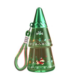 Magideal - Forma De De Navidad, Vaso Para Beber, Bonito Pajita Navideño Reutilizable Y Con Cordón Para Café Caliente, Leche Y Agua Fría Verde