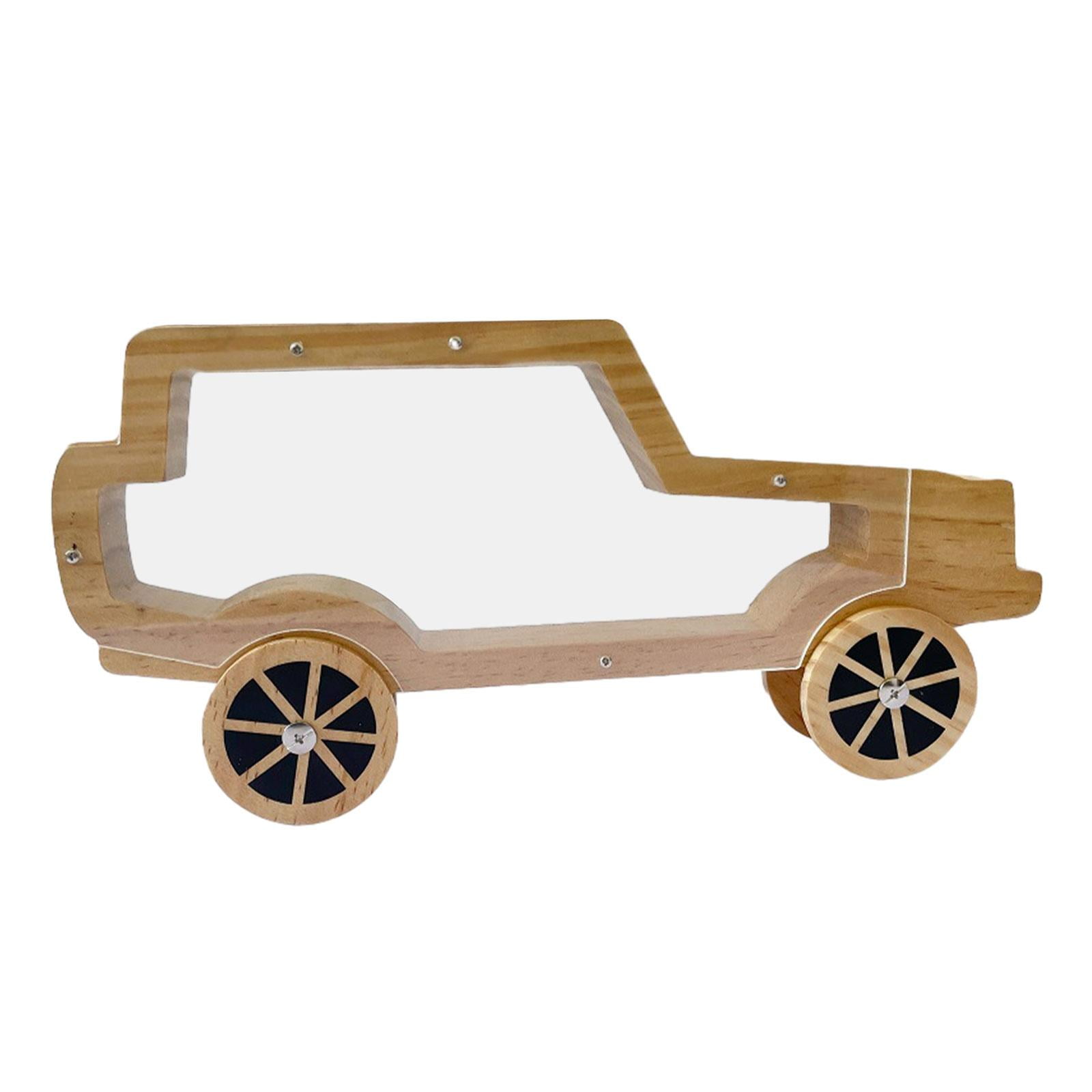Bothyi - Alcancía En Forma De Coche, Caja De Dinero Educativa Para Niños, Contenedor Para Niños Y Adultos Sin Pintar