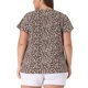 thumbnail image 3 of GRACE & GRANDEUR Blusas de Chifón Floral con Cuello de Ojal y Mangas Cortas Acampanadas para Mujer Talla Grande 6X Marrón, 3 of 6
