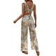 thumbnail image 3 of Jumpsuit Tropical con Cordón en la Espalda y Pierna Ancha marron L, 3 of 6