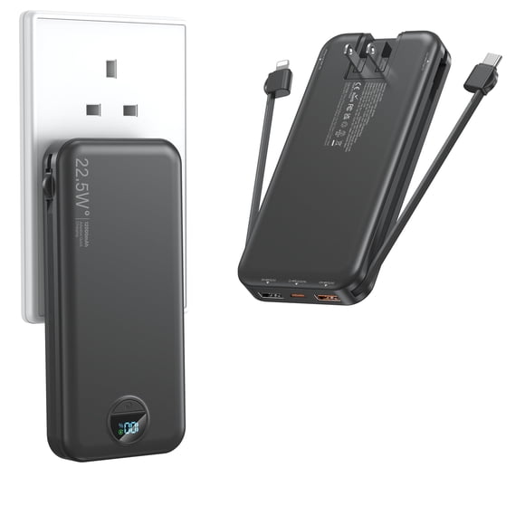Power Bank Ffnpua 12000mAh USB C de Carga Rápida 110V
