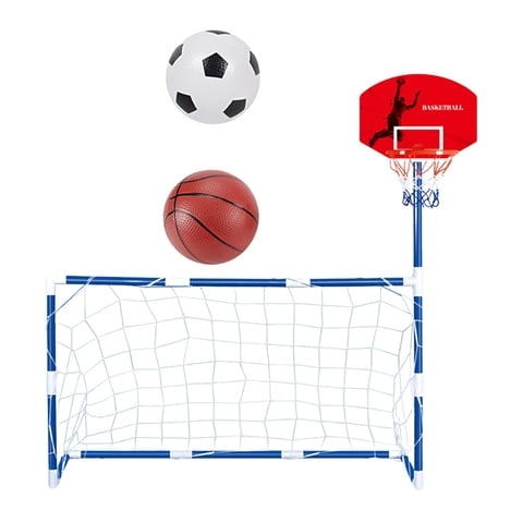 Ioensy - Aro De Baloncesto Con Portería De Fútbol, Red De Portería Deportiva, Juguete Para Patio Interior Y Exterior