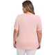 thumbnail image 5 of GRACIA Y GRANDEZA Blusas de Mujer Tallas Grandes Mangas Cortas Plisadas Cuello Redondo Casual Volante Tops de Verano 4X Rosa, 5 of 7