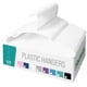 thumbnail image 1 of Perchas de plástico Neaterize para ropa, 100 unidades, color blanco, para adultos, 1 of 7