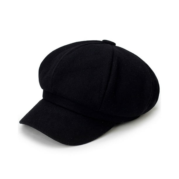 Sombrero de vendedor de periódicos para mujer, boina suave.