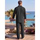 thumbnail image 3 of INSPIRE CHIC Conjunto de 2 Piezas de Lino Camisa de Manga Larga Pantalones con Cordón XL Negro, 3 of 5