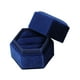 thumbnail image 2 of Caja De Anillo Caja De Regalo Empaquetado De Joyería Caja De Regalo Hexagonal Para Propuesta Azul Marino, 2 of 5