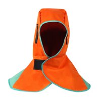 Ioensy - Capucha De Soldadura Transpirable Con Cuello, Hombros, Protección Para La Cabeza, Gorro De Soldadura Naranja