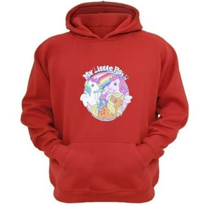 Genérico - Poleron Canguro Mi Pequeño Pony Rojo Talla S Unisex