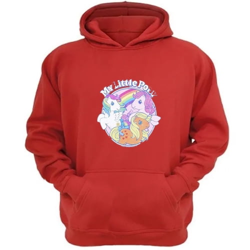 Polerón Canguro Mi Pequeño Pony Rojo Talla M Unisex