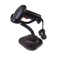 Importclick - Lector Láser Códigos Barras Cable Usb Soporte Negro