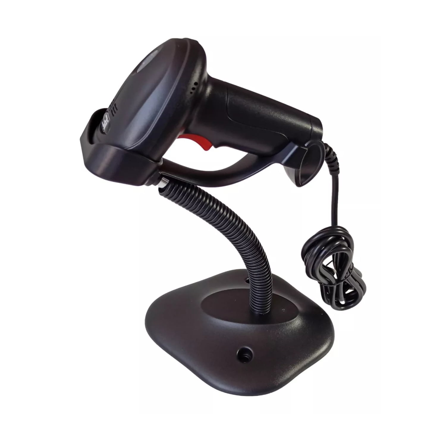 Importclick - Lector Láser Códigos Barras Cable Usb Soporte Negro