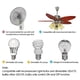 thumbnail image 4 of Ventilador de techo con control remoto Breeze Bay UC7078T para Hampton Bay, 4 of 6