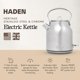 thumbnail image 2 of Hervidor eléctrico sin cable HADEN 1,7 L de acero inoxidable, 2 of 9