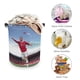 thumbnail image 3 of Cristiano Ronaldo Cesta de lavandería de gran capacidad redonda con asa, bolsa para ropa sucia plegable, almacenamiento para dormitorio, baño y lavadero 44x35 cm, 3 of 6