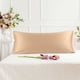 thumbnail image 2 of FUNDAS DE ALMOHADA DE SATÉN SUAVE COMO LA SEDA REGALWOVEN CON CREMALLERA FUNDAS DE ALMOHADA LARGAS QUEEN CARAMEL, 2 of 7
