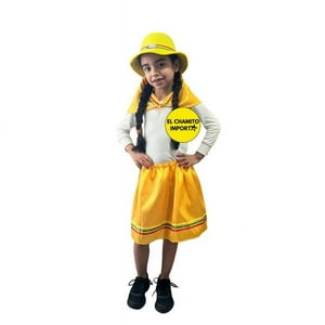Genérico - Vestido Nortino Niña Amarillo Talla S