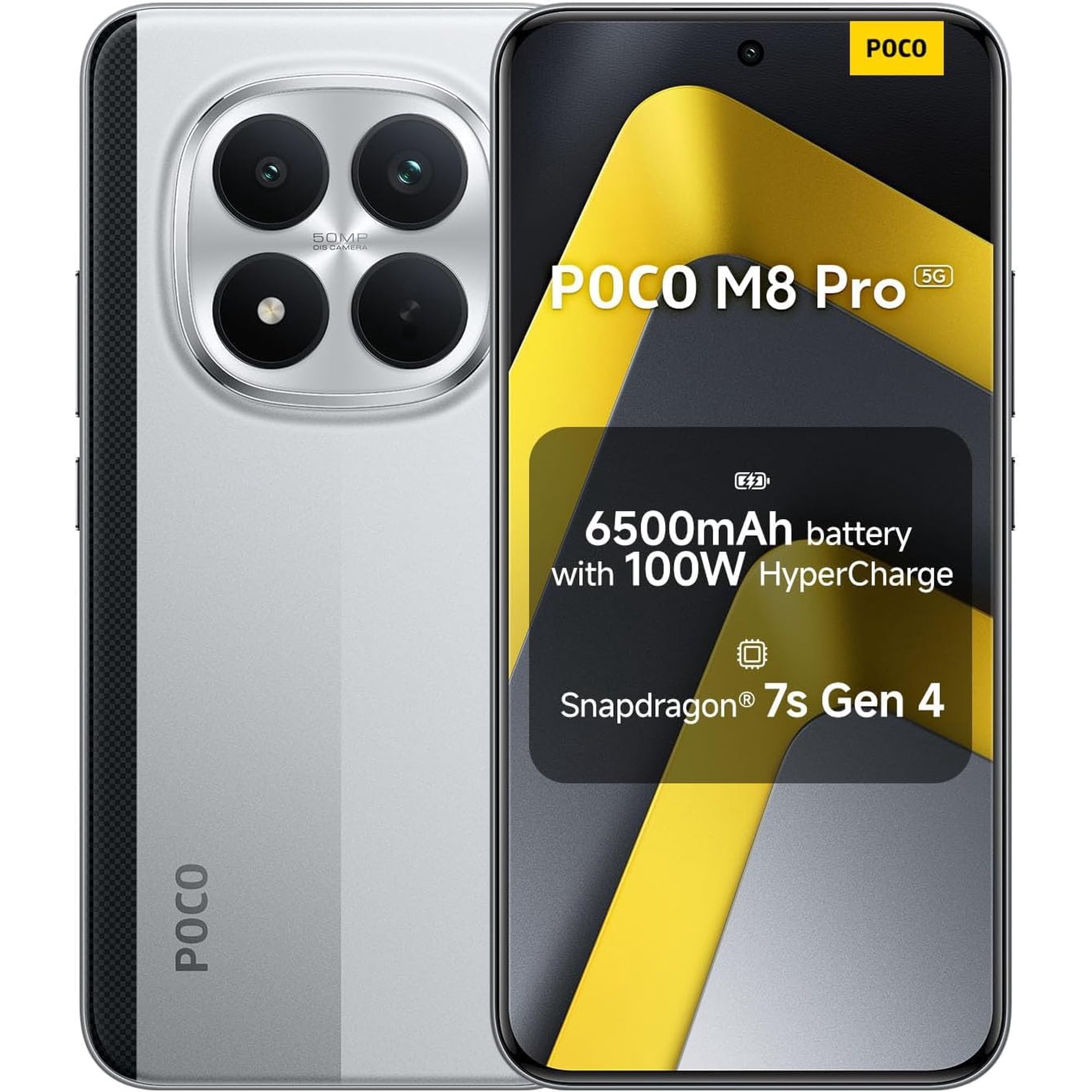 Smartphone Xiaomi Poco M8 Pro 5g Ai 512 Gb + 12 Gb Ram Plateado