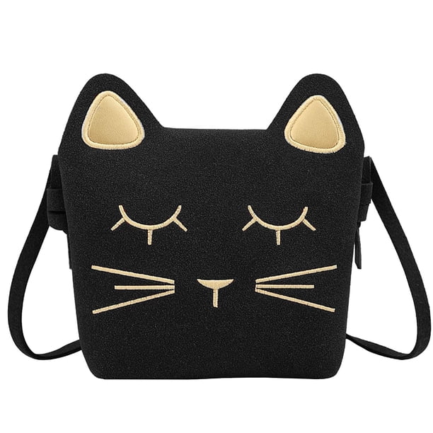 1 pieza de monedero de gato para niñas pequeñas, bolso bandolera tipo cartera