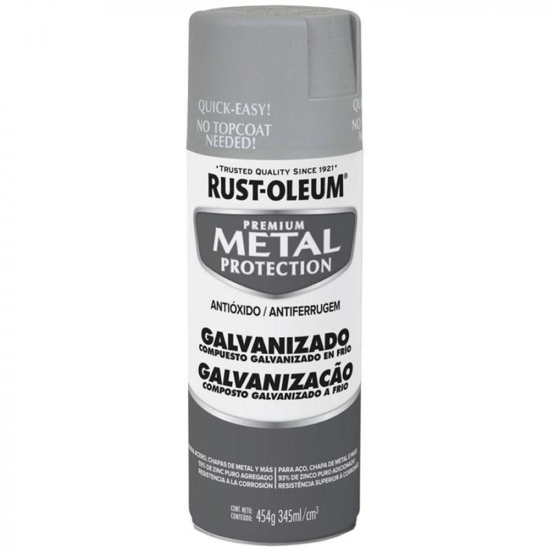 Rust Oleum - Pintura En Aerosol Metal Protection Compuesto Galvanizado 340grs Gris