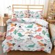 thumbnail image 1 of Cartoon Jurassic Dinosaur Cactus Quilt Duvet Cover Set Bed Linen Queen Double3-Piece Bedding Set, 1 of 5