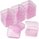 thumbnail image 1 of suxuMhao Cajas de Almacenamiento de Plástico Transparente Mini Cuadradas Rosas con Tapas 2.17x2.17x0.78 Inch Contenedores de Almacenamiento de Cuentas Cajas Organizadoras Pequeñas de Plástico para, 1 of 4