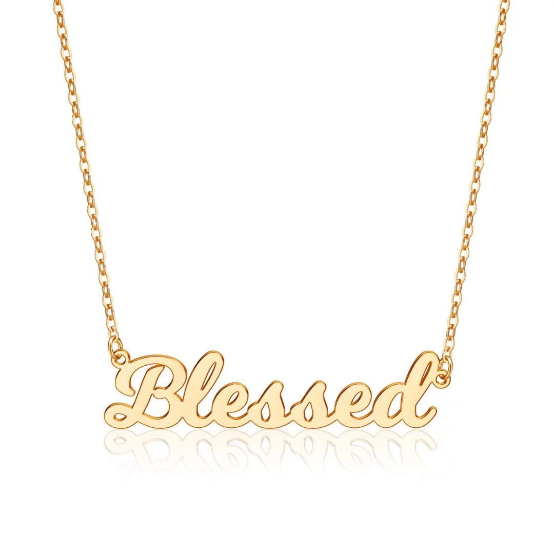 Collar Ursteel Bendecido Personalizado En Acero Inoxidable Baño De Oro 14k