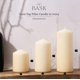 thumbnail image 2 of Pillar Candles Bask Top, elegante, color marfil, juego de 3, 2 of 6