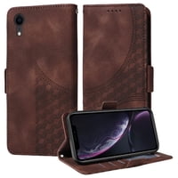 Carcasa Foxdock Iphone Xr De Cuero Pu, Diseño Acolchado Clásico, Protección Contra Caídas Y Rayones