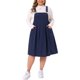 thumbnail image 1 of Agnes Orinda Disfraces de Halloween Vestido de Pana para Mujer Tallas Grandes Vestido Pichi de Línea A Plisado con Bolsillos y Tirantes Ajustables 4X Azul Oscuro, 1 of 6